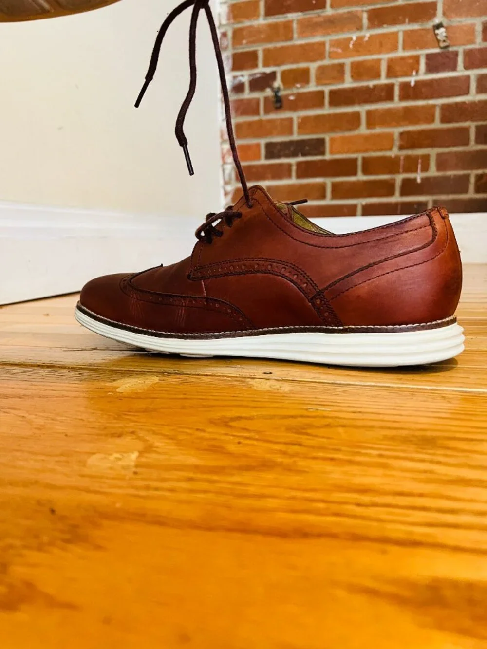 Cole Haan Grand OS Mens Sz 12 M Brown Leather Wingtip Oxford Casual Shoes C26471
